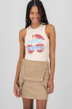 Top rib estampado cerezas