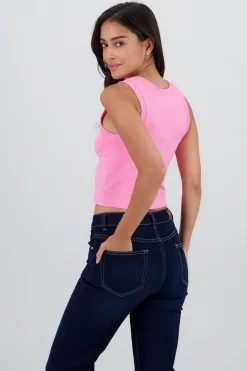 Top Seamless Liso Sin Mangas