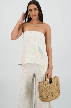 Top strapless polkadots