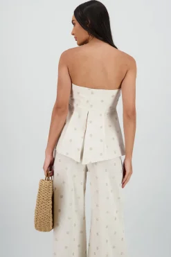 Top strapless polkadots