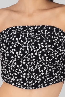 Top strapples bordado