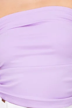 Top strapples drapeado