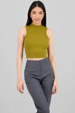 Top suave rib sin manga