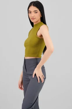 Top suave rib sin manga