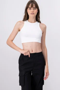 Top tank acanalado liso