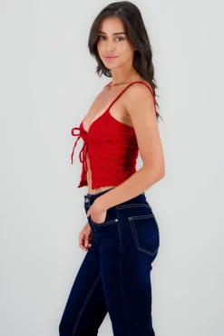 Top textura con tirantes