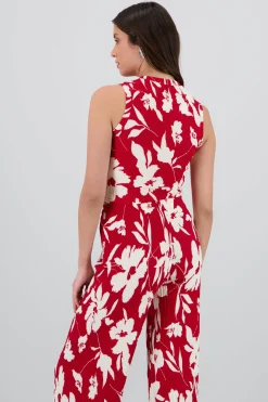 Top textura flores tropicales