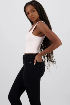 Top tirantes cuello redondo