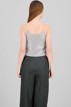 Top tirantes fluido brillos