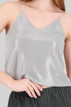 Top tirantes fluido brillos