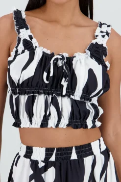 Top tirantes gruesos escote cuadrado