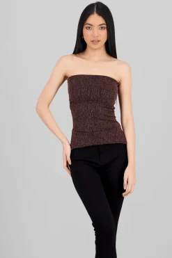 Top tubo abertura lurex