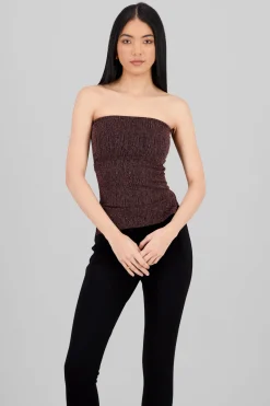 Top tubo abertura lurex