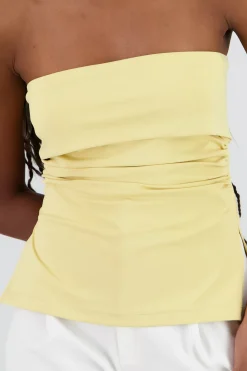 Top tubo con dobles escote