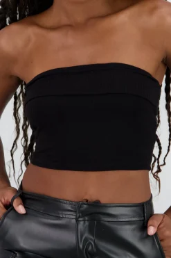 Top tubo corto con dobles