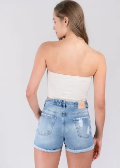 Top Tubo Elástico Acanalado