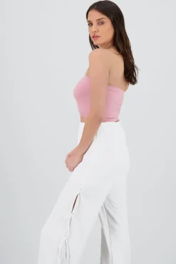 Top Tubo Elástico Acanalado