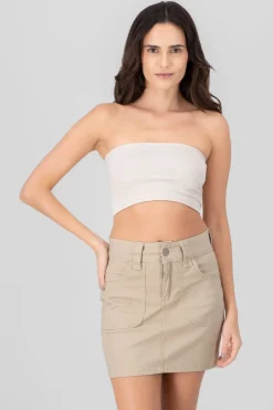 Top Tubo Elástico Acanalado