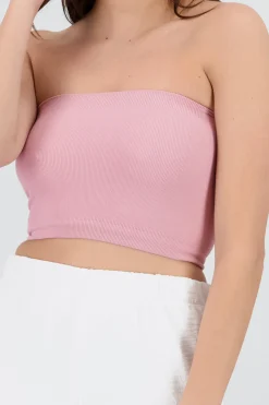 Top Tubo Elástico Acanalado