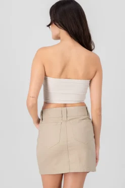 Top Tubo Elástico Acanalado