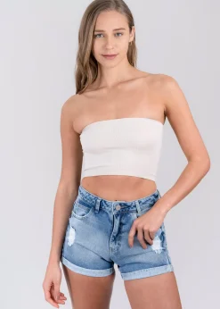 Top Tubo Elástico Acanalado