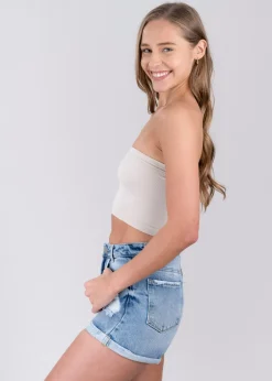 Top Tubo Elástico Acanalado