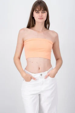 Top Tubo Strapless Rib