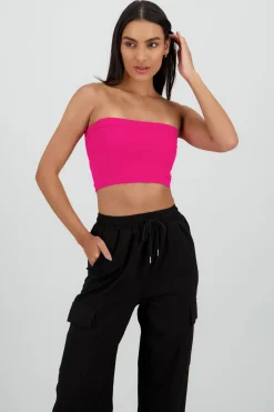 Top Tubo Strapless Rib