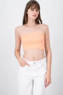 Top Tubo Strapless Rib