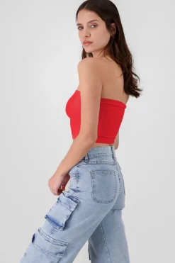 Top Tubo Strapless Rib