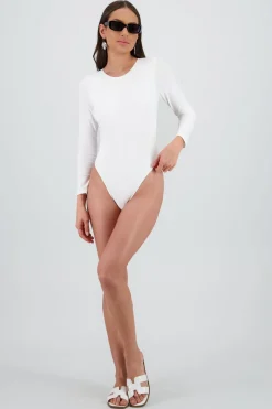 Traje de baño estampado flores manga larga