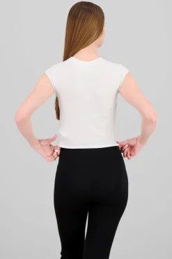 T-shirt con estampado out of office gatito