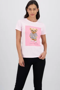 T-shirt oso detalle aplicacion