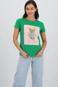 T-shirt oso detalle aplicacion