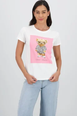 T-shirt oso detalle aplicacion