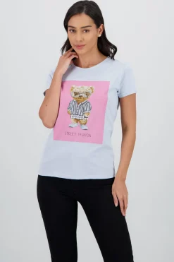 T-shirt oso detalle aplicacion