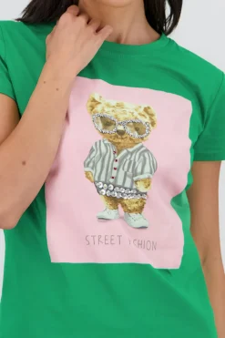 T-shirt oso detalle aplicacion