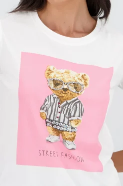 T-shirt oso detalle aplicacion