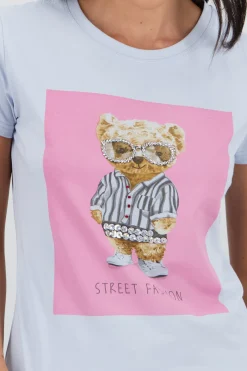 T-shirt oso detalle aplicacion