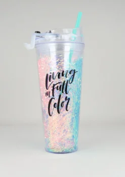 Vaso doble pared confeti