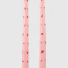 2 velas largas corazones