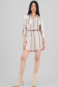 Vestido camisero bolsas cinturon