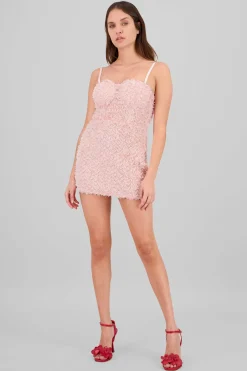 Vestido con copas y textura