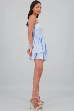 Vestido con mini polkas con lurex