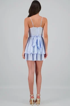 Vestido con mini polkas con lurex