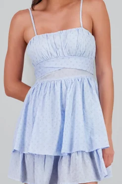 Vestido con mini polkas con lurex