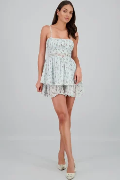 Vestido con tirantes textura