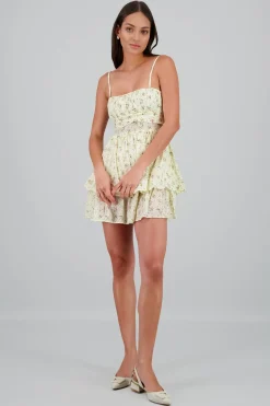 Vestido con tirantes textura