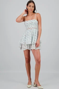 Vestido con tirantes textura