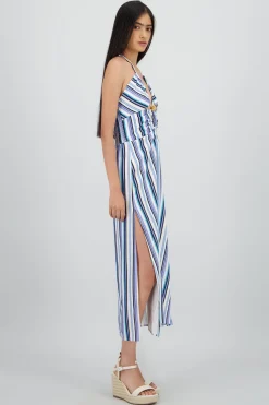 Vestido cutout halter lineas